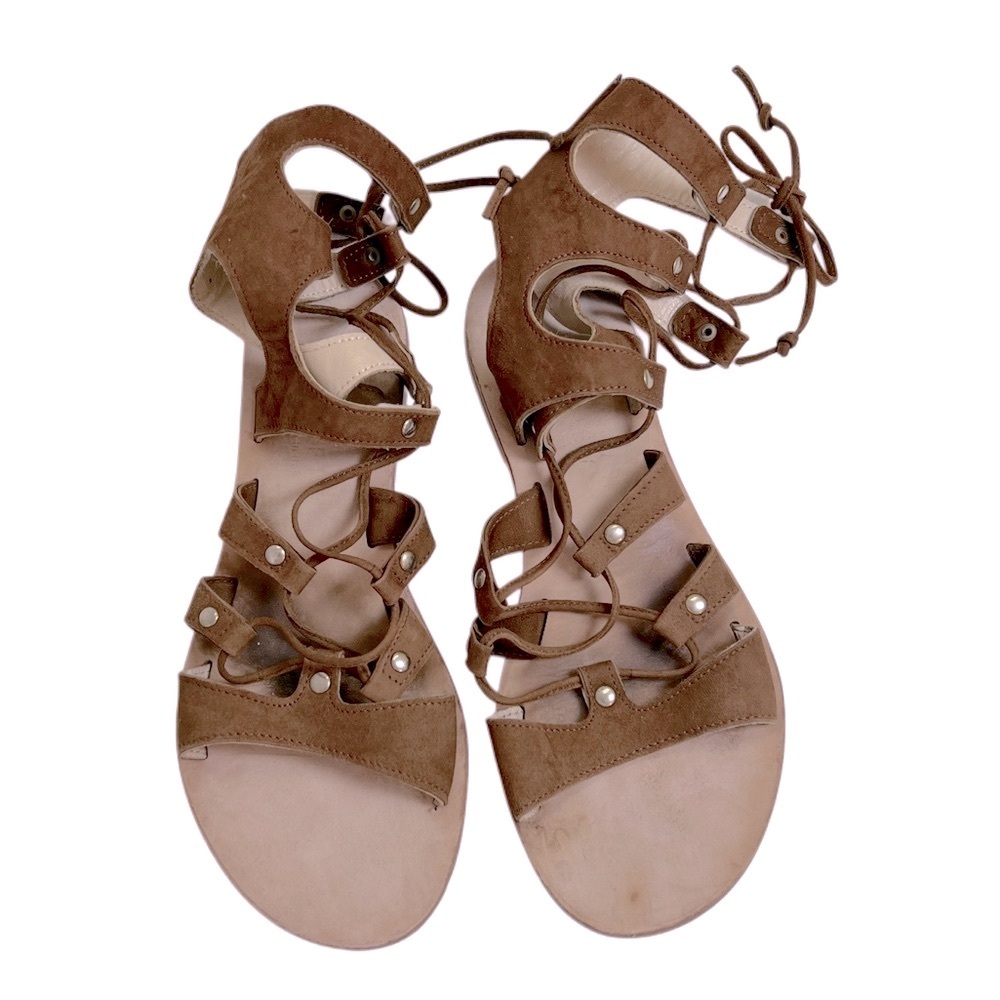 Cornetti REVOLVE Genuine leather‎ suede Gladiator Sandals Brown Boho 36 6